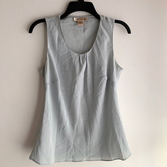 Patrick Christopher Tops - Patrick Christopher Silk Tank Top Light Baby Blue